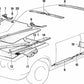 Almohadilla de amortiguación izquierda OEM 51481881593 para BMW E28. Original BMW.