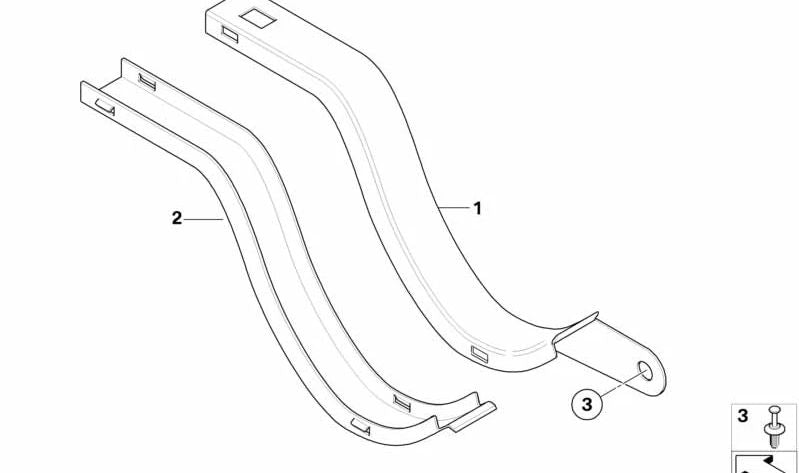 Conducto de cables inferior para BMW Serie 5 E61 (OEM 61136978339). Original BMW