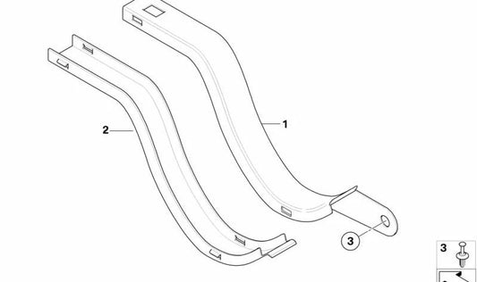 Canalización de cables superior maletero trasero derecha para BMW E61 (OEM 61136978334). Original BMW