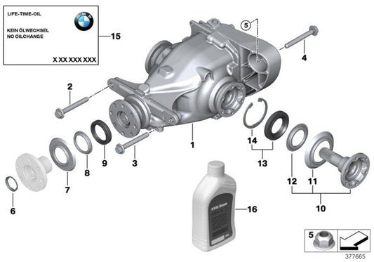 Diferencial Trasero I=40:11=3 64 Para Bmw E81 E87 E82 E90 E91 E92 E93. Original Recambios