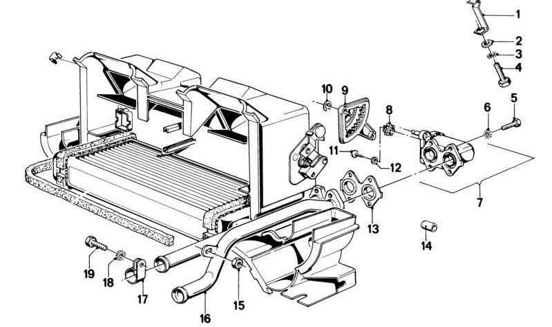 Tubo de ventilación OEM 64111359716 para BMW E21. Original BMW.