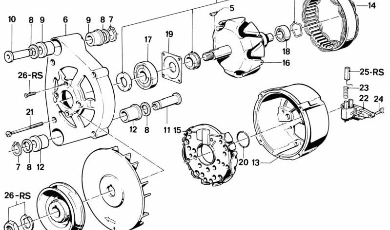 Regulador de voltaje OEM 12311726022 para BMW E21, E30, E36, E12, E28, E34, E24, E23, E32, Z1. Original BMW.