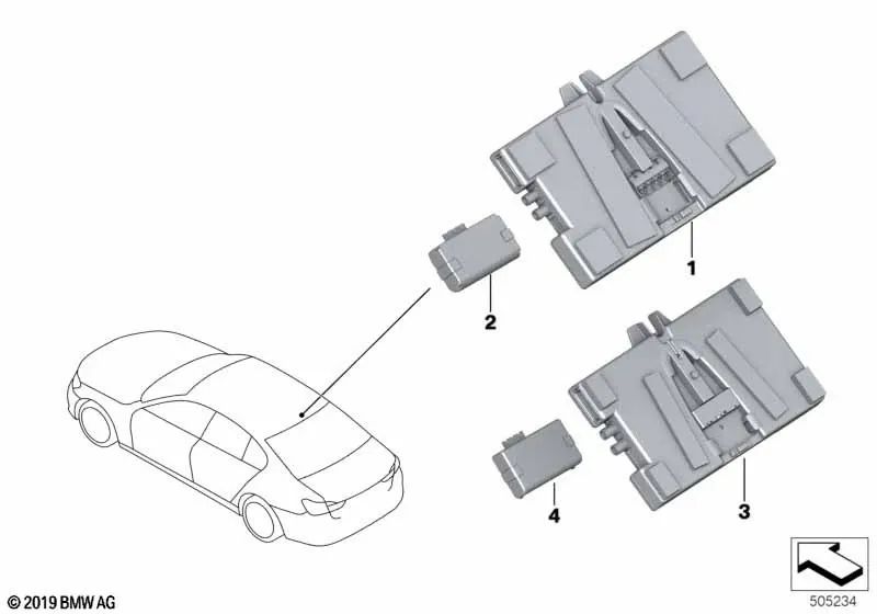 Caja de Comunicación Telemática 2 para BMW Serie 1 F40, F52, Serie 2 F44, F45, F46, Serie 3 F30N, G20, G21, Serie 4 F36N, Serie 5 F90, G30, G31, Serie 6 G32, Serie 7 G11, G12, X1 F48, F49, X2 F39, X3 F97, G01, X4 F26, F98, X5 F15, F85, G05, X6 F16, F86, X