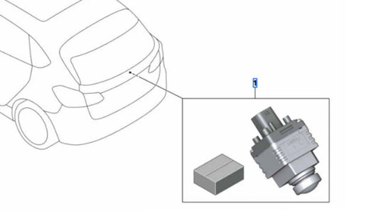 Cámara de marcha atrás original OEM 66212447605 para BMW F45, F46, F48 (todos los modelos compatibles). Sistema de cámara de retroceso original BMW.