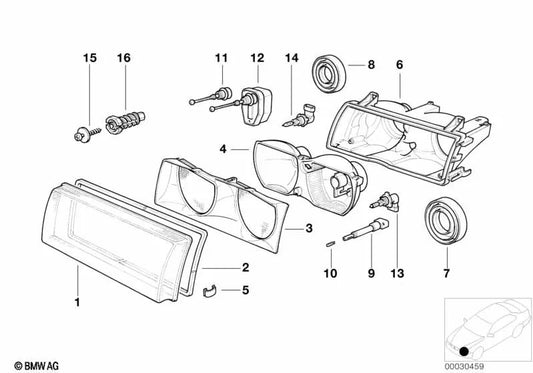 Lamp holder for BMW 3 Series E36 (OEM 63128361903). Genuine BMW.