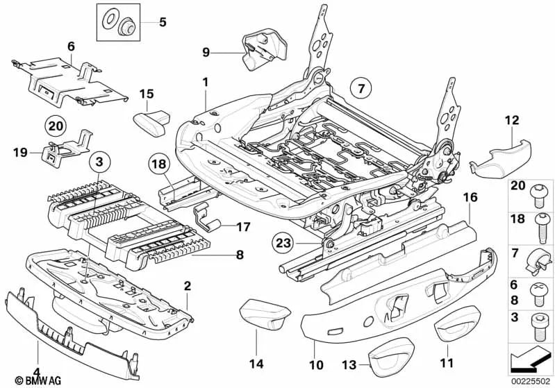 Soporte para unidad de control, derecho para BMW E81, E82, E88, E90, E91, E92, E84, E89 (OEM 52107152230). Original BMW.