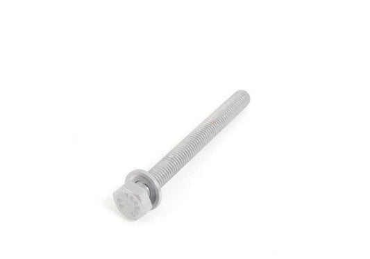 Hexagon screw with washer for BMW 3 Series E30, E36, E46, E90, E91, E92; Series 5 E34, E60, E61; Series 7 E32, E65, E66; X3 E83; X5 E53; Z4 E85, E86; BMW Motorrad R21; MINI R50, R52, R53 (OEM 07119906270). Genuine BMW