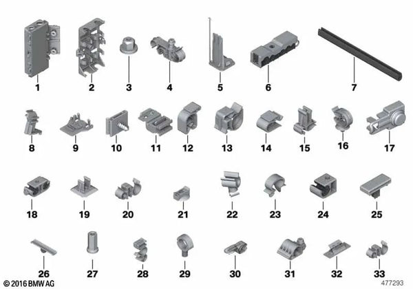 Soporte de Conector para BMW Serie 1 E81, F20, Serie 3 E90, F30, Serie 4 F32 (OEM 61136919390). Original BMW