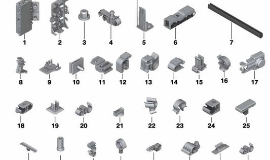 Electric Connection Support OEM 61136919430 for BMW E81, E82, E87, E88, F20, F21, E90, E91, E92, E93, F30, F31, F34, F32, F33, F36, F82, E84, E89, I3 (I01) , i8 (i12, i15). Original BMW.