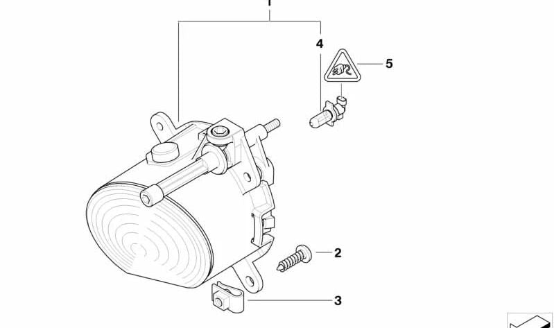 Left fog lights for BMW Z4 E85, E86 (OEM 63176925007). Original BMW.