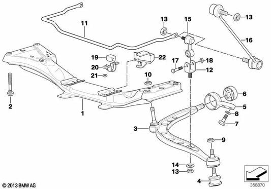 Frontstabilisator für BMW 3 E36 -Serie (OEM 31351091632). Original BMW