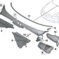 Cubierta De Faldón/goma Seguimiento Torpedo Para Bmw F20 F21 F22 F23. Original Recambios