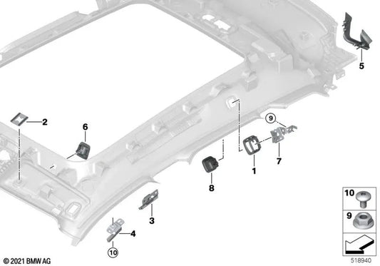 Clothes hanger for BMW i I20, X4 G02, G02N (OEM 51167482686). Genuine BMW