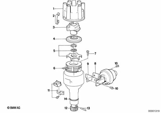 Retaining spring for BMW 5 Series E12, E28 6 Series E24 7 Series E23 (OEM 12111361590). Original BMW