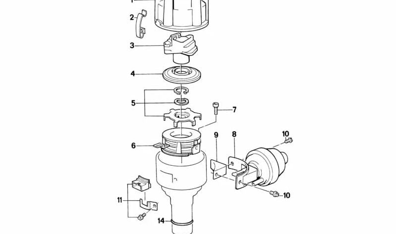 Distribuidor para BMW E30, E28, E24, E23 (OEM 12111707263). Original BMW.