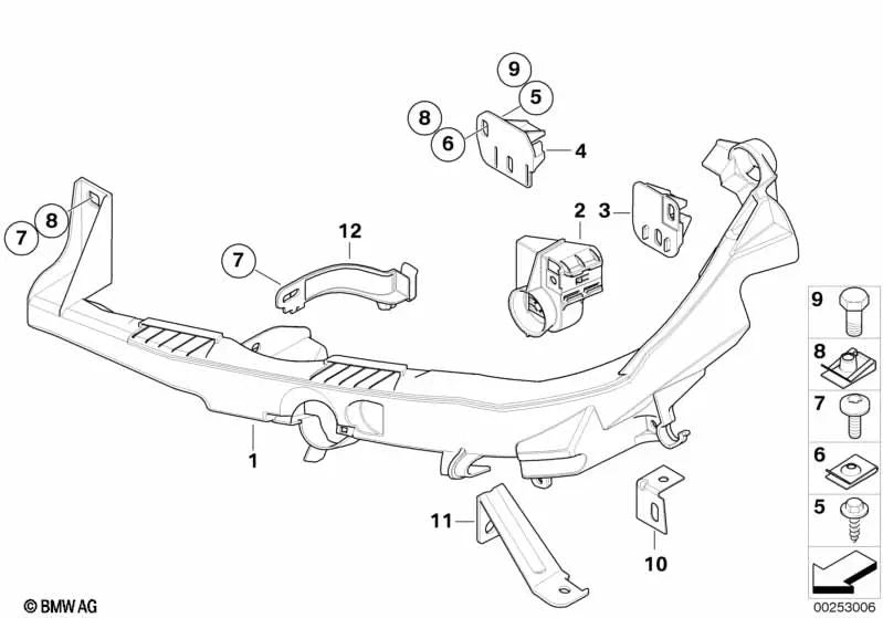 Linke Stütze für BMW 3er E92N, E93N (OEM 51647227927). Original BMW