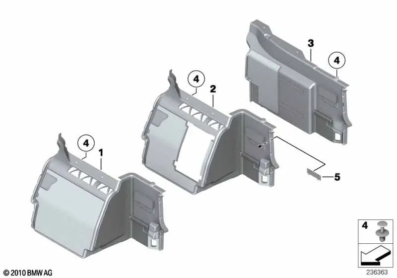 Kofferraumtrennfolie für BMW F04 (OEM 51477223617). Original BMW