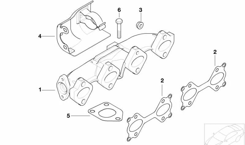 Junta sin amianto para BMW E87, E46, E90, E91, E60, E61, E65, E83, E53 (OEM 11627795266). Original BMW.