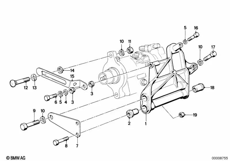 Buje para BMW E21, E30, E12, E28 (OEM 11721261404). Original BMW