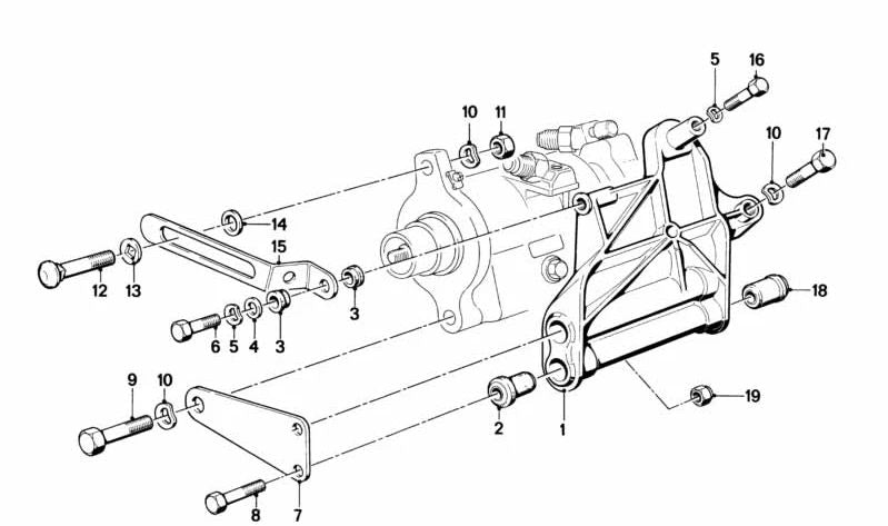 Buje para BMW Serie 3 E21, Serie 5 E12 (OEM 64521258970). Original BMW