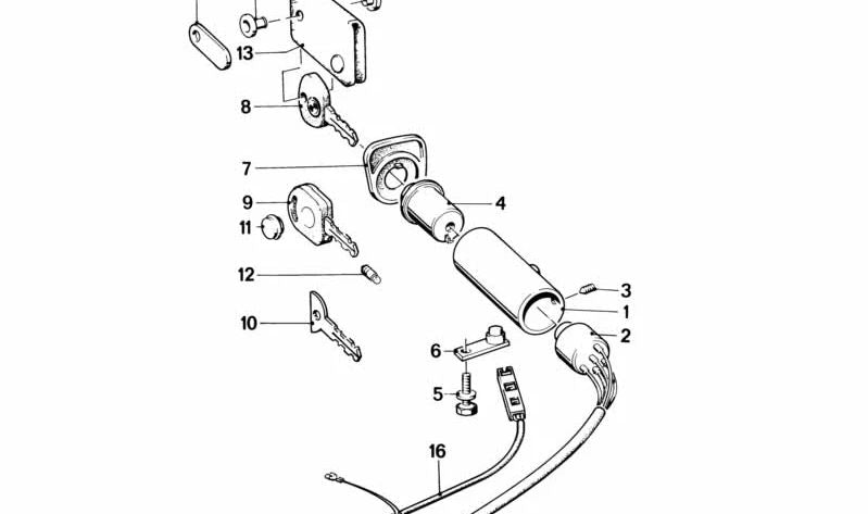 Conmutador de Encendido para BMW Serie 5 E28 (OEM 61321375112). Original BMW