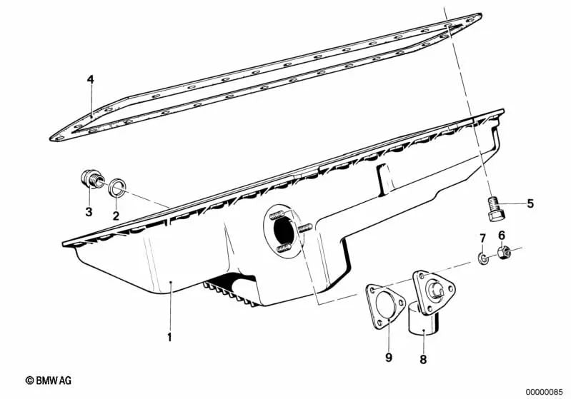 Non-asbestos gasket for BMW E24, E23 (OEM 61319065678). Genuine BMW