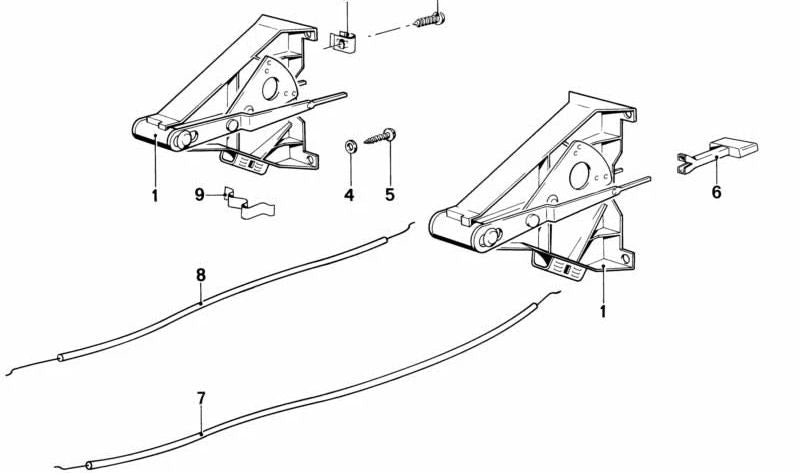 Cable for summer conditions left for BMW E21 (OEM 64111358570). Original BMW