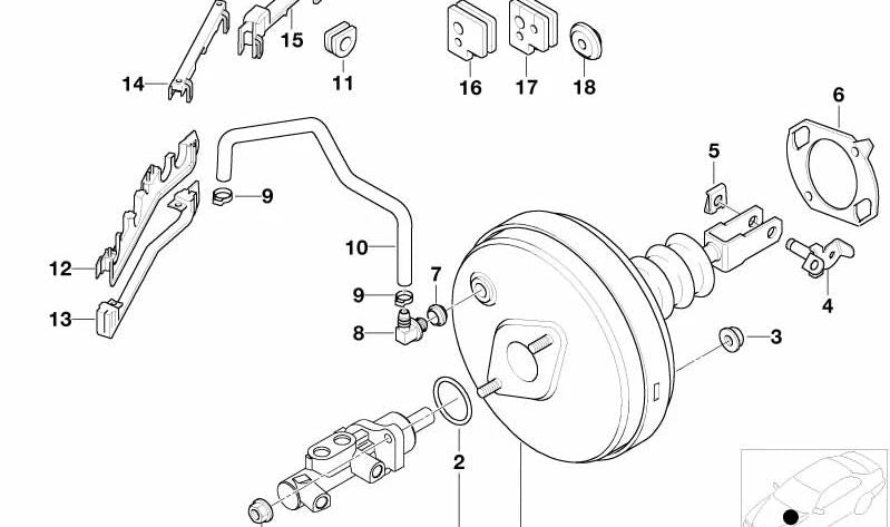 Pasacable para BMW Serie 5 E39 (OEM 34301164975). Original BMW