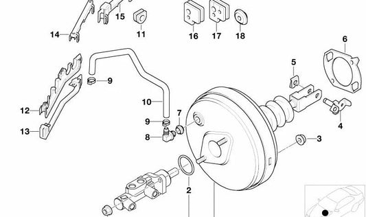 Pasacable para BMW Serie 5 E39 (OEM 34301164975). Original BMW