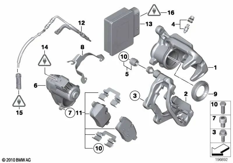 Unité de commande EMF pour BMW E89 (OEM 34436862244). BMW d'origine