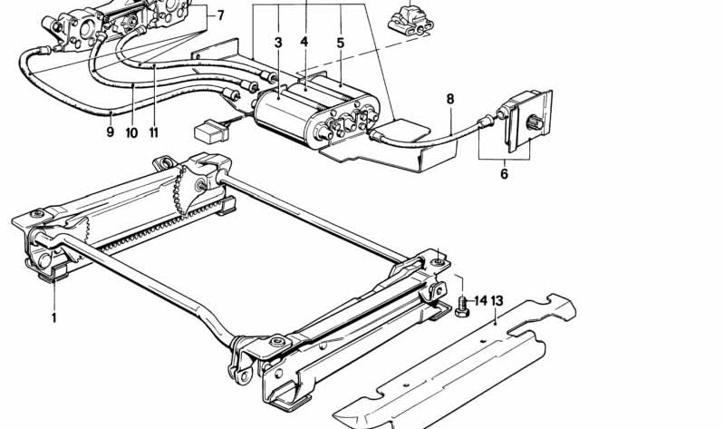 Accionamiento para ajuste de altura trasero para BMW E28, E24, E23 (OEM 52101371905). Original BMW.