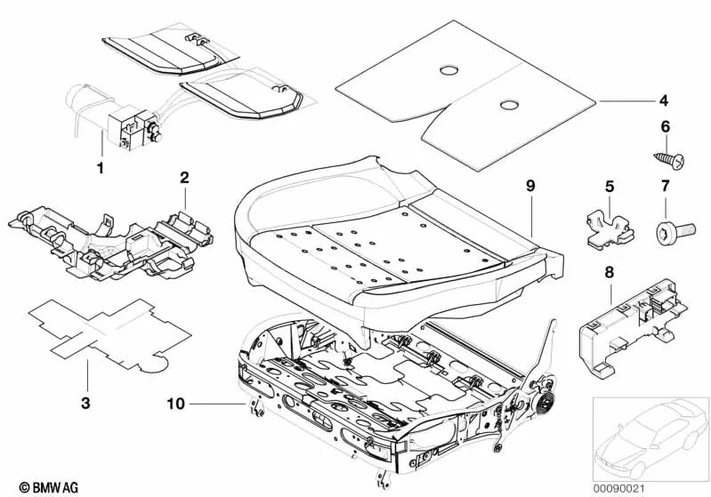 Soporte de Conexión para BMW E39, E38 (OEM 61138365551). Original BMW