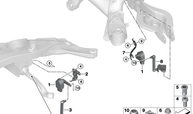 Barra de acoplamiento delantera para BMW G29 (OEM 37148851842). Original BMW