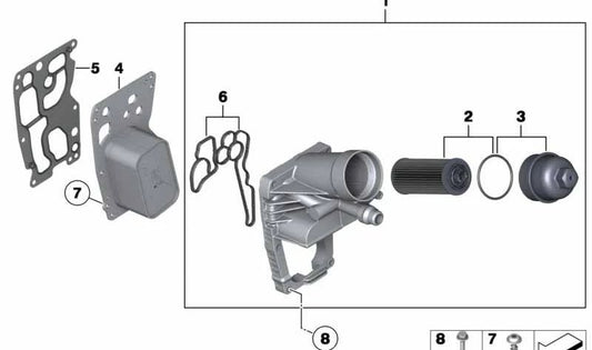 BMW Ölfilter Serie 1 F20, F21, Serie 2 F22, Serie 3 E90N, E91N, E92N, E93N, F30, F31, F34, Serie 4 F32, F33, F36, Serie 5 F10, F11, X1 E84, X3 F25 (OEM 11428512283). Original BMW