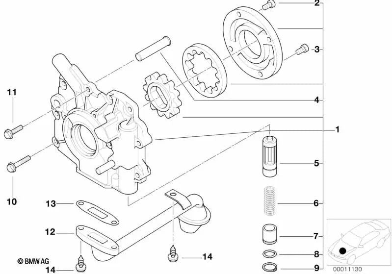 Suspension spring for BMW 3 Series E46, 5 Series E39 (OEM 11412247876). Original BMW