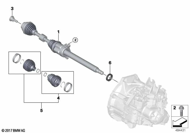 Plato de protección contra el polvo para BMW Serie 1 F52, Serie 2 F45, F46N, X1 F48N, F49, X2 F39 (OEM 31608654404). Original BMW