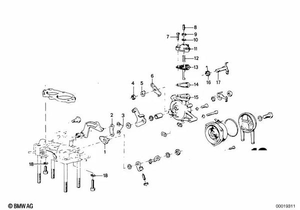 Membrana para BMW Serie 5 E12 (OEM 13111257195). Original BMW.