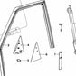 One-piece right window guide for BMW 5 Series E28 (OEM 51321889788). Original BMW