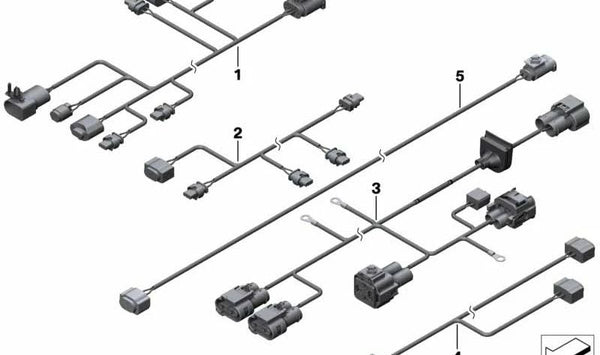 Cableado del Sensor ACC para BMW F25, F26 (OEM 61129315082). Original BMW