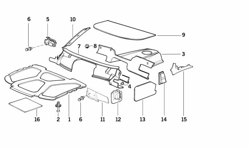 Aislamiento acústico puerta delantera derecha para BMW E36 (OEM 51488236696). Original BMW