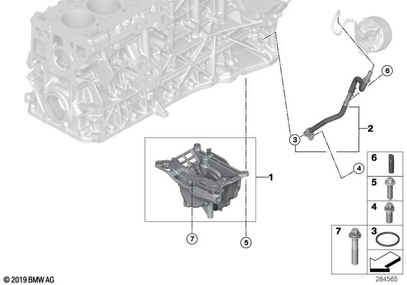 Tubería de vacío para BMW Serie 3 E90N, E91N, E92, E92N, E93, E93N, Serie 5 F07, F10, F11, Serie 7 F01, F02, X5 E70N, X6 E71 (OEM 11667823405). Original BMW