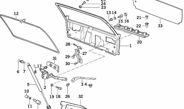 Cubierta izquierda OEM 51248149397 para BMW E34. Original BMW.