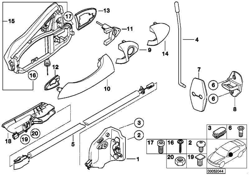 Cable Bowden Abre Puerta Delantera Para Bmw E53 . Original Recambios