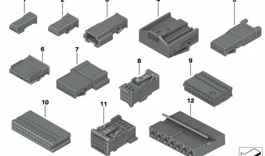 Unkodiertes Universal-Buchsengehäuse für BMW 1er E81, E82, E87, F20, 3er E46, F30, 4er F32, 5er E60, 6er E63, 7er E65, X1 E84, X3 E83, X5 E53, X6 E71, Z4 E85 (OEM 61139227697). Original BMW.