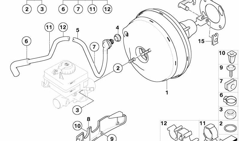 Soporte sujetacables OEM 61131379089 para BMW E34, E60, E32, E31. Original BMW.