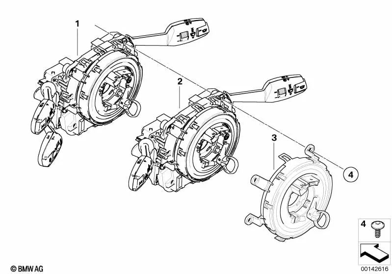 Centro de control de la columna de dirección para BMW E70N (OEM 61319203106). Original BMW