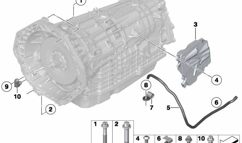 Módulo de travamento de estacionamento OEM 24607597557 para BMW E72. BMW original.