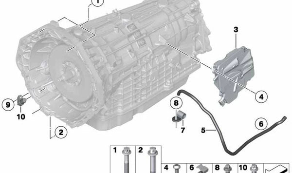 Módulo de bloqueo de estacionamiento OEM 24607597557 para BMW E72. Original BMW.