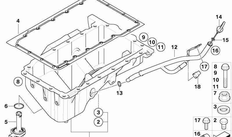 Cárter de aceite OEM 11137544560 para BMW E83. Original BMW.