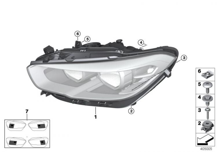 Faro Original Bmw Tecnología Led Para F20 F21. Original Recambios